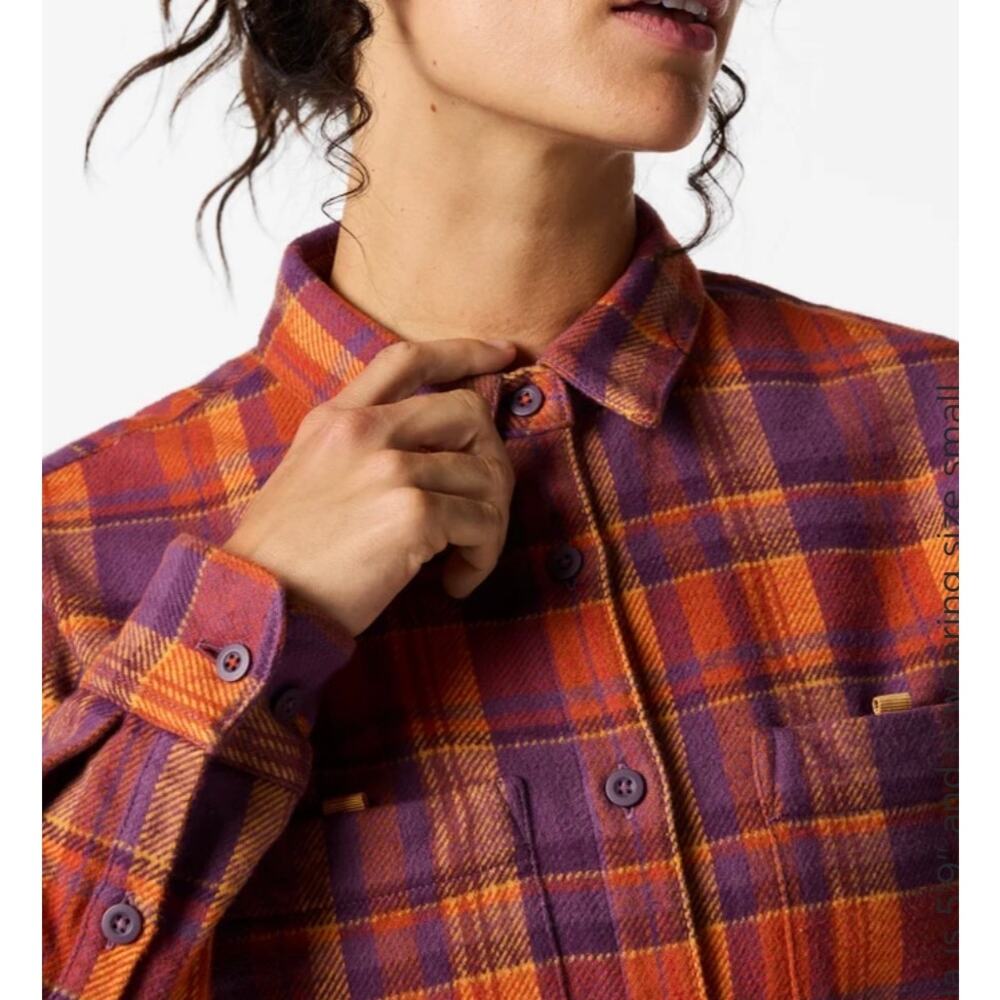 Cotopaxi Women's Mero Organic Flannel Shirt Heavyweight in Mystic Plaid Small - Picture 3 of 14